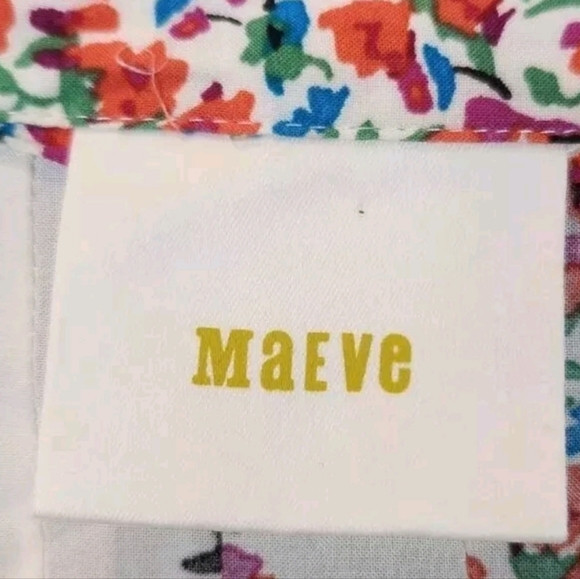 Anthropologie Maeve Hiver Floral‎ Boho Buttondown Blouse Size 6 - Picture 6 of 9